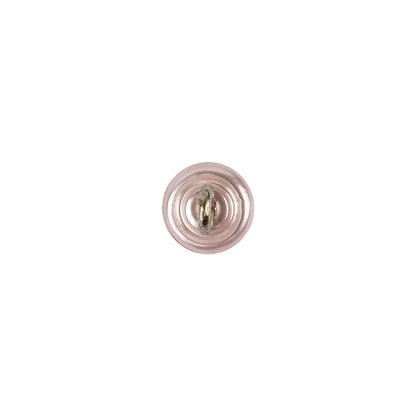 Pearlized Pink and Silver Metal Dome Shaped Shank Back Button - 13L/8mm Detail