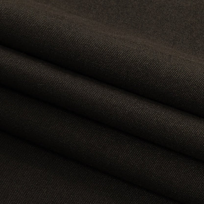 Black Stretch Polyester Twill Folded