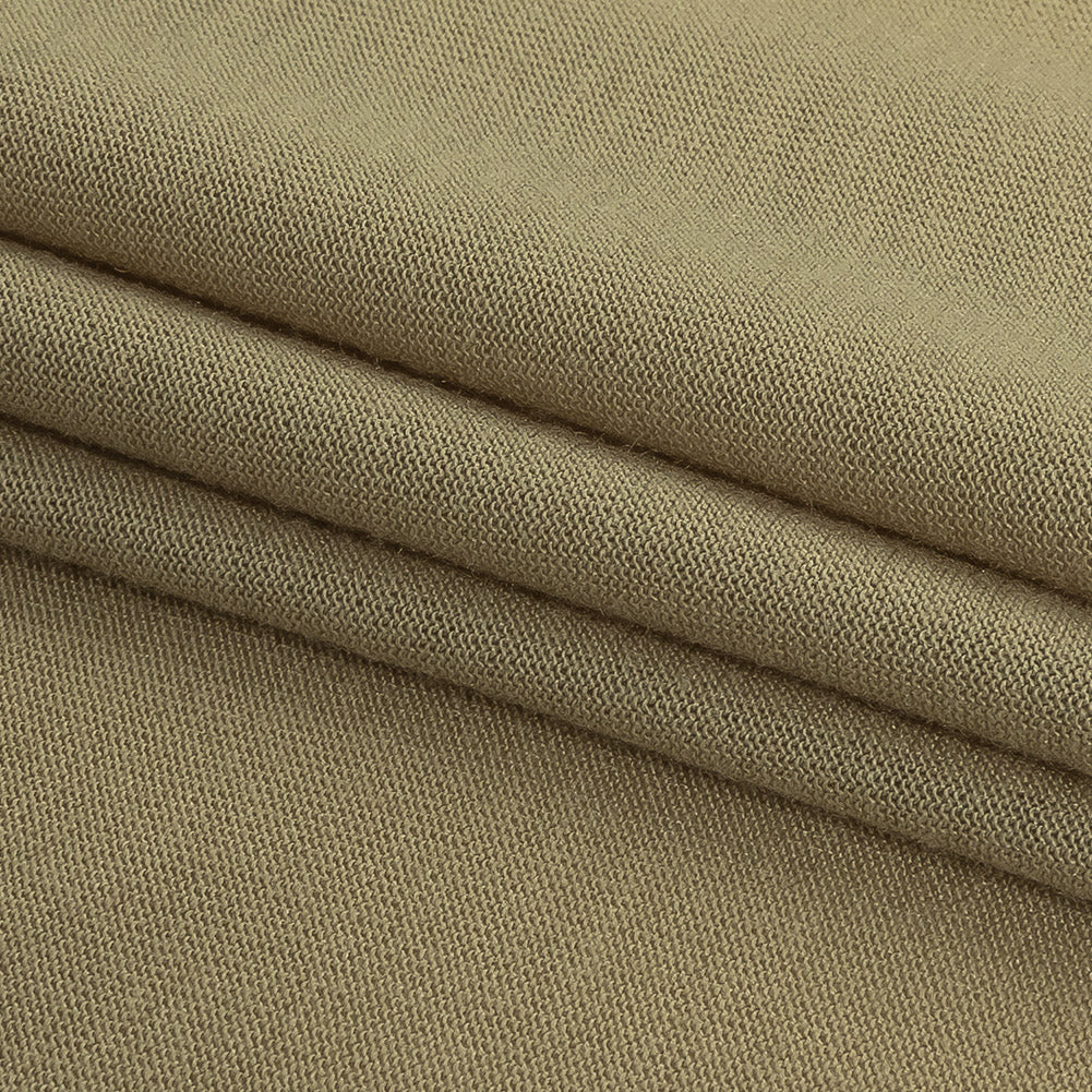Beige Stretch Rayon Jersey Folded