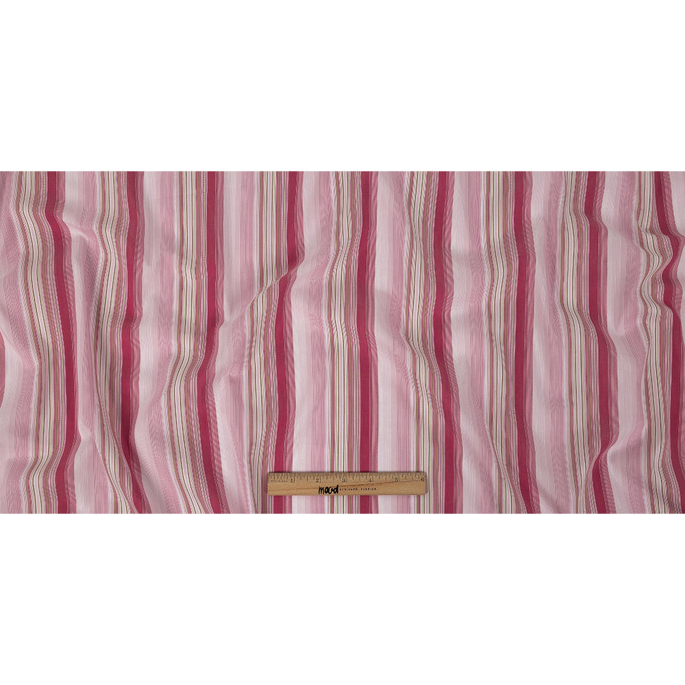 Pink and White Barcode Striped Cotton Voile Full