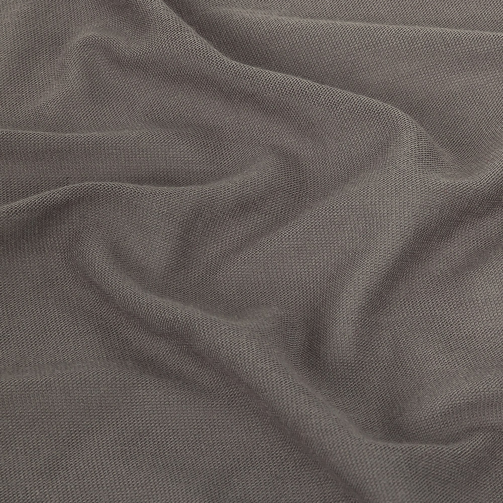 Gray Tissueweight Stretch Rayon Jersey Detail