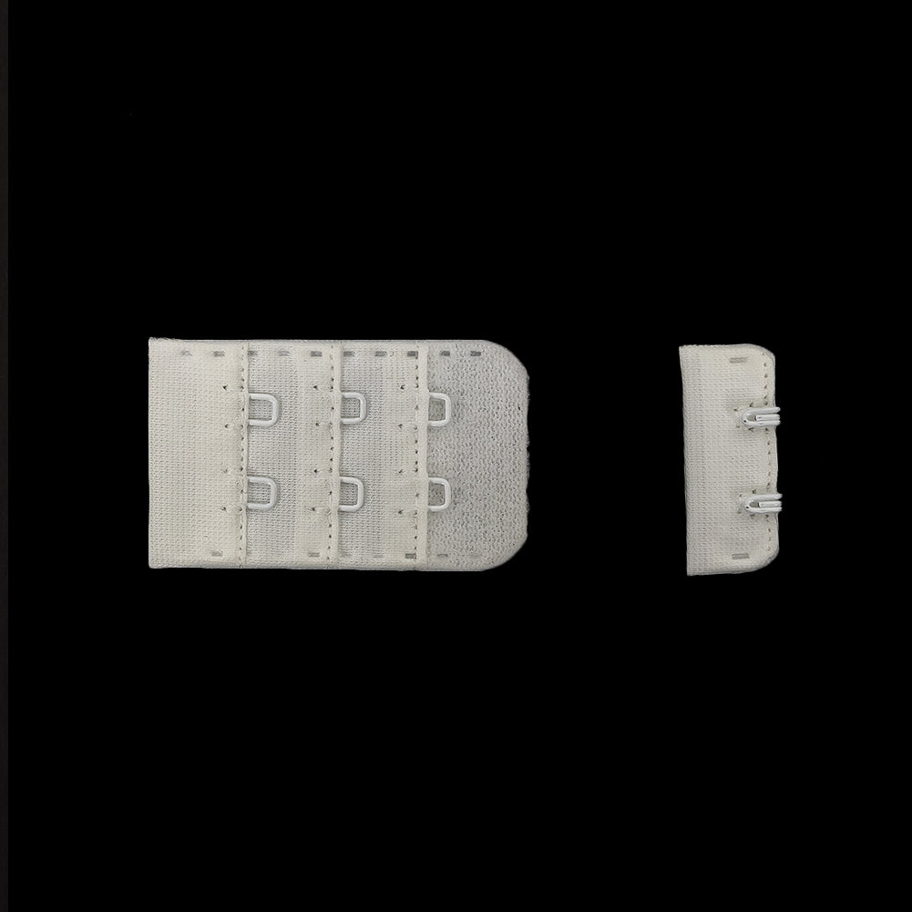 Marshmallow Bra Hook and Eye Back Closure - 2 x 3 Detail