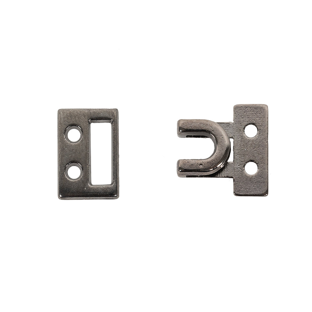 Gunmetal Heavy Duty Clip Fastener - 0.625" x 0.875" Detail