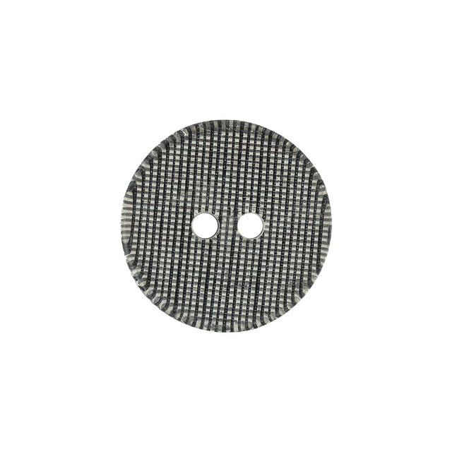 Silver Striated 2-Hole Plastic Saucer Button - 32L/20mm