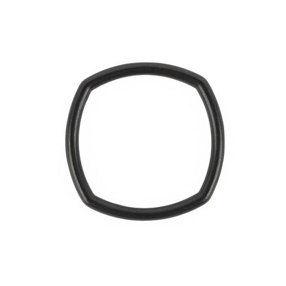 Carbon Rounded Square Metal Ring - 25mm