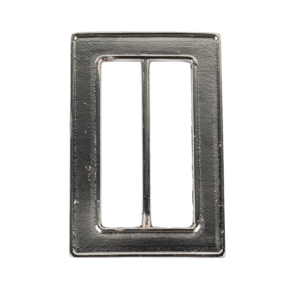 Nickel Hammered and Scored Textural Rectangular Slider - 55mm