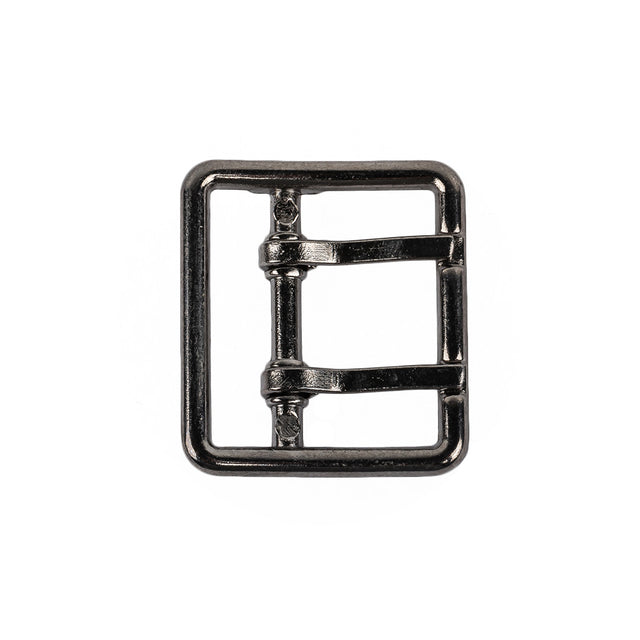 Gunmetal Double Tongue Metal Buckle - 25mm