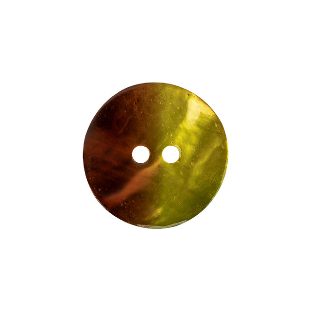 Bronze Gold Iridescent 2-Hole Shell Button - 32L/20mm