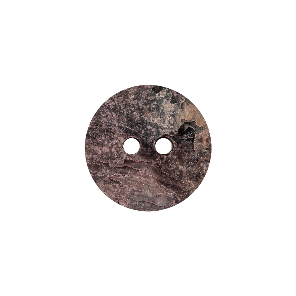 Wine Topaz Iridescent 2-Hole Shell Button - 28L/18mm Detail