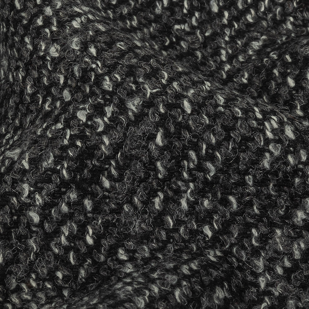 Black, Griffin and Lightest Sky Boucled Twill Detail