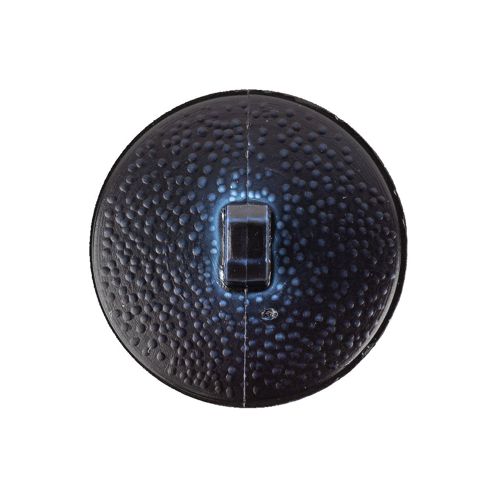 Italian Shiny Navy Basketweave Embossed Faux Leather Button - 40L/25.5mm Detail