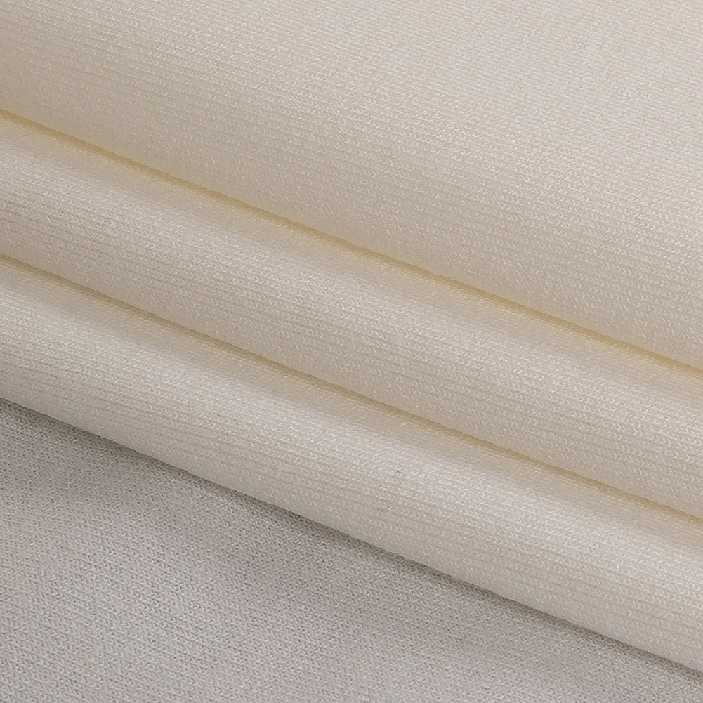 Cream Stretch Rayon Jersey Folded