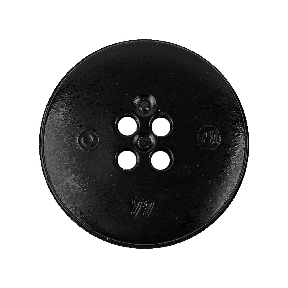 Italian Glossy Deep Roast Abstract Molded 4-Hole Faux Leather Button - 44L/28mm Detail