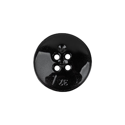 Italian Glossy Deep Roast Abstract Molded 4-Hole Faux Leather Button - 32L/20mm Detail