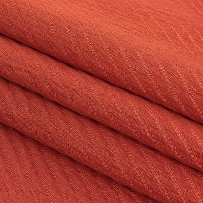 Coral Satin-Faced Regimental Stripes Polyester Matelasse Folded