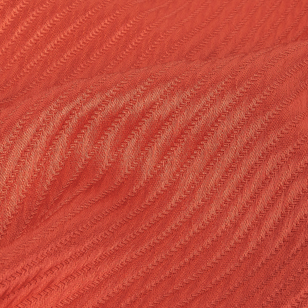 Coral Satin-Faced Regimental Stripes Polyester Matelasse Detail