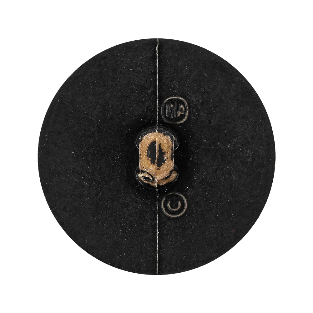 Italian Chocolate Plum and Canteen Weathered Faux Leather Shank Back Button - 48L/30.5mm Detail