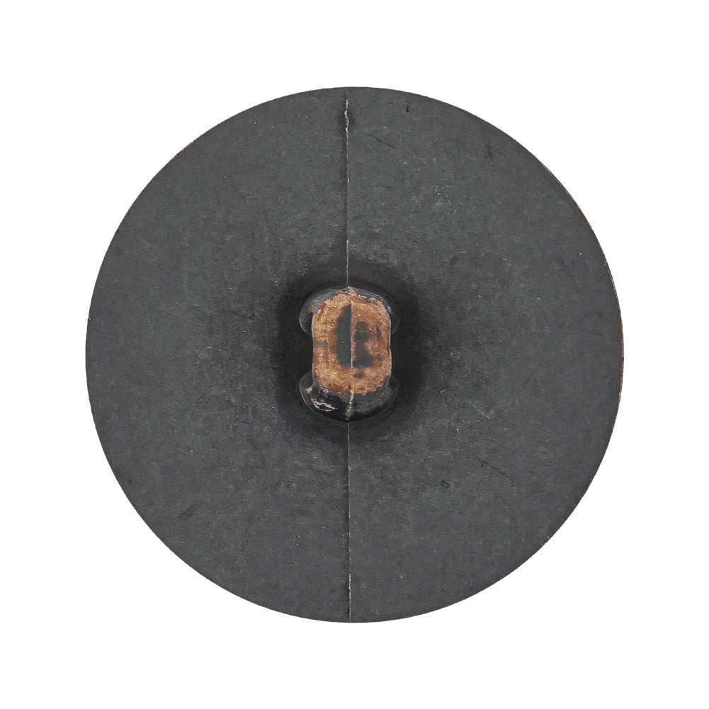 Italian Acorn and Dark Gull Gray Weathered Faux Leather Shank Back Button - 48L/30.5mm Detail