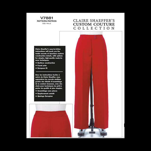 Vogue Misses' Pants Pattern V7881 Sizes 18,20,22