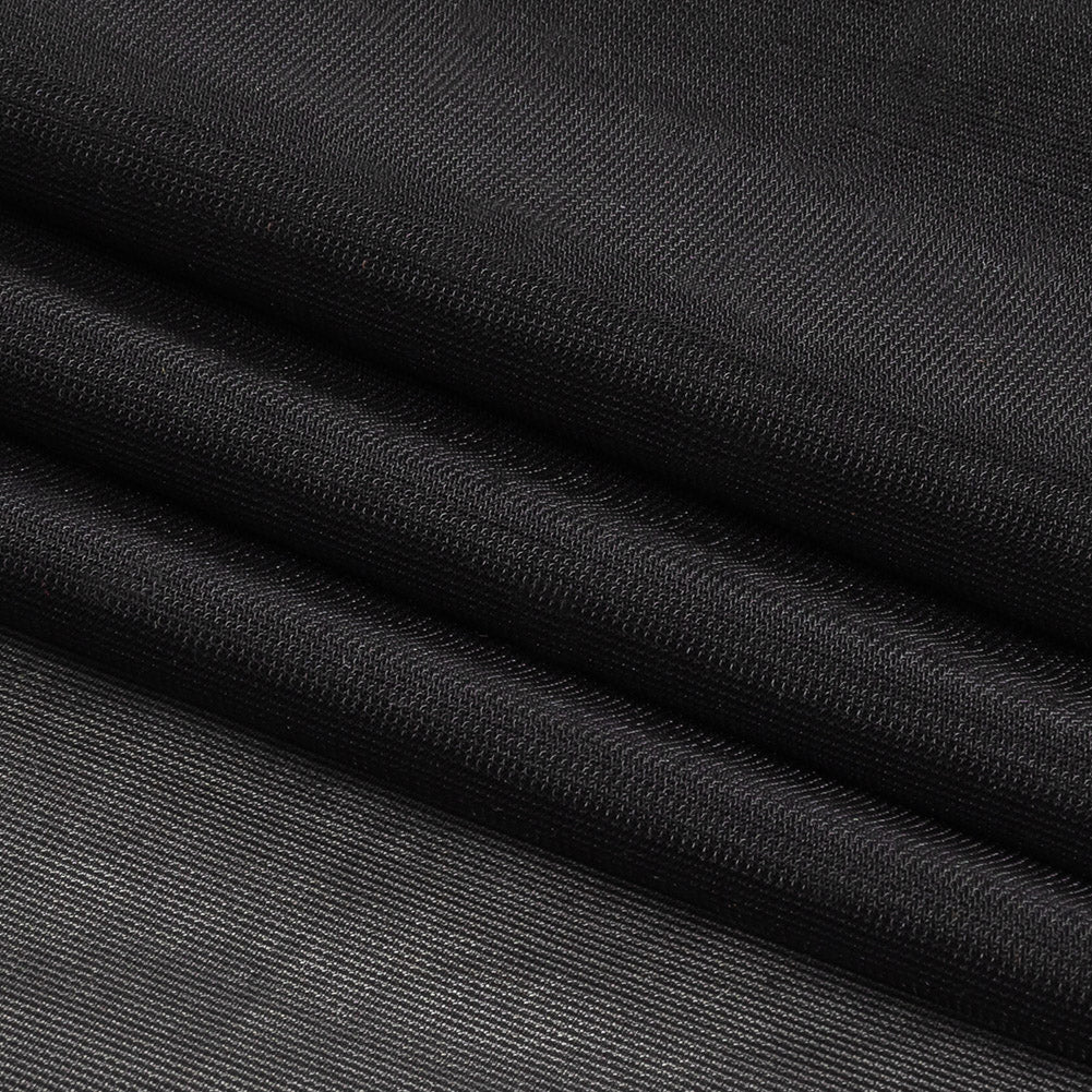 Black Polyester Stretch Mesh Folded