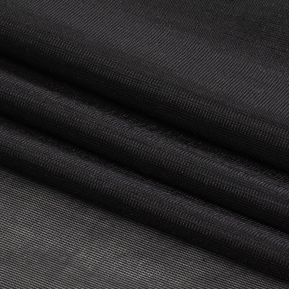 Black Polyester Stretch Mesh Folded
