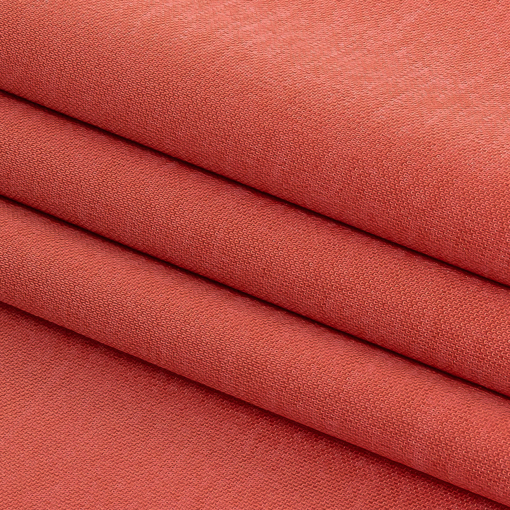 Coral Satin-Faced Interlock Double Knit Folded