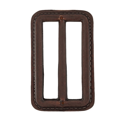 Italian Saddle Faux Leather Slider - 2.5" L x 1.5" W Detail