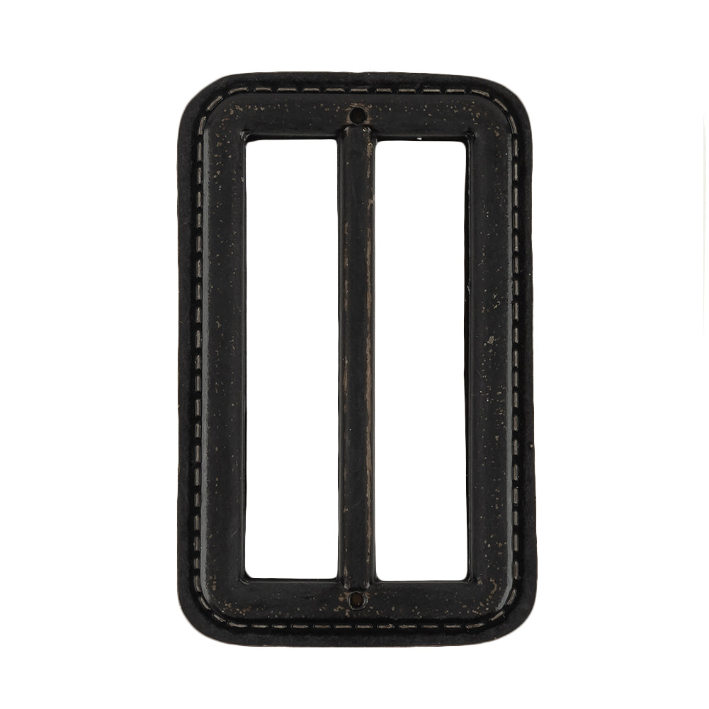 Italian Tar Faux Leather Slider - 2.5" L x 1.5" W Detail
