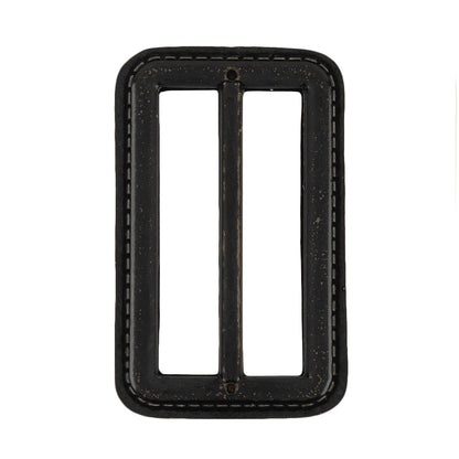 Italian Tar Faux Leather Slider - 2.5" L x 1.5" W Detail