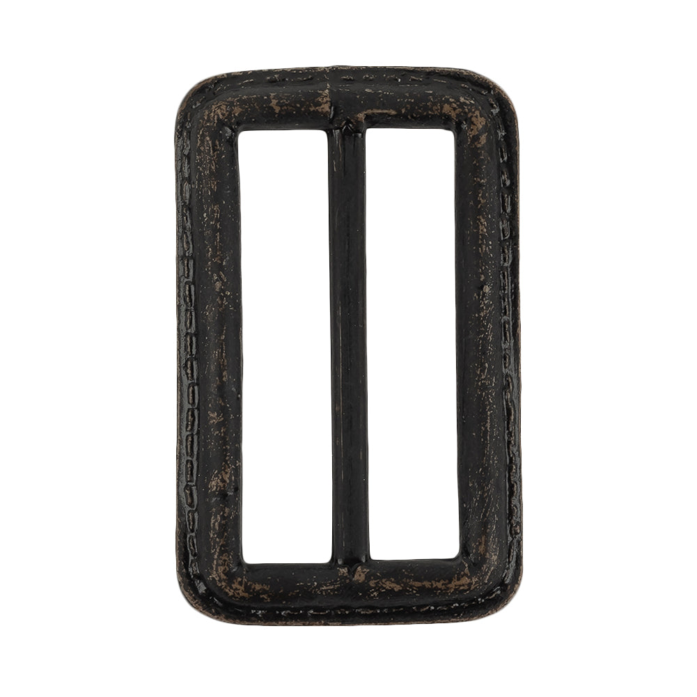 Italian Tar Faux Leather Slider - 2.5" L x 1.5" W