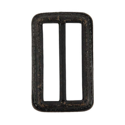 Italian Tar Faux Leather Slider - 2.5" L x 1.5" W