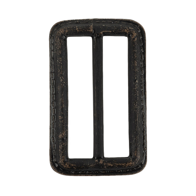 Italian Tar Faux Leather Slider - 2.5" L x 1.5" W