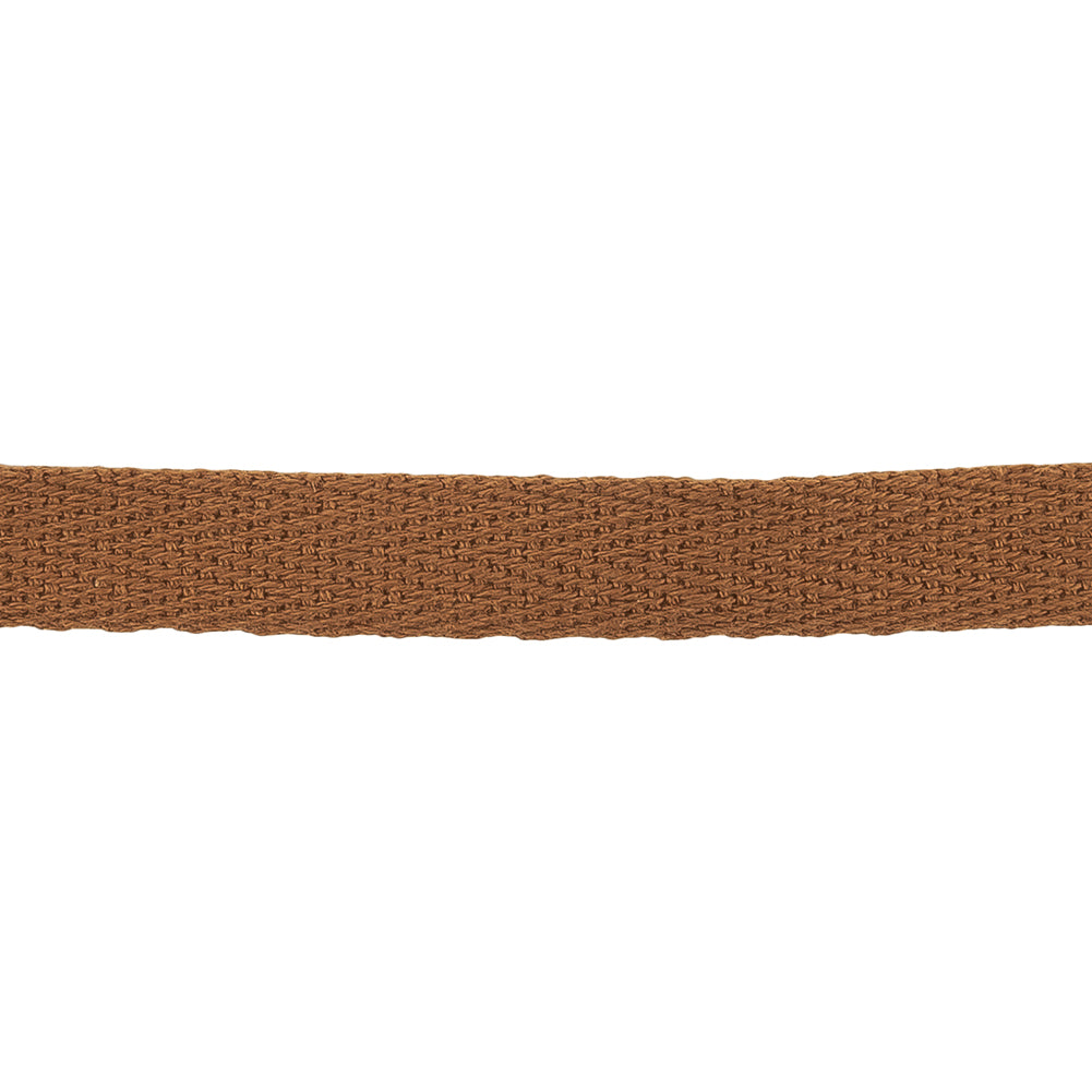 Pecan Brown Cotton Twill Tape - 0.5" Detail