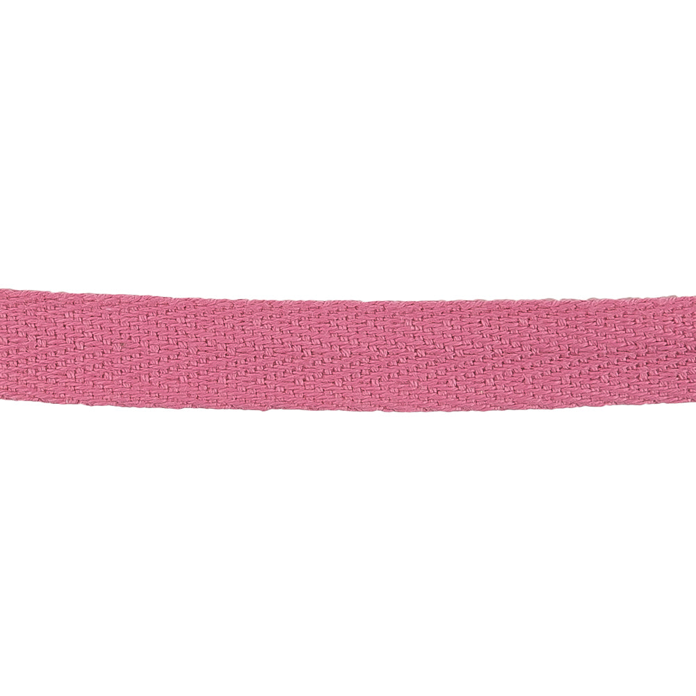 Pink Carnation Cotton Twill Tape - 0.5" Detail
