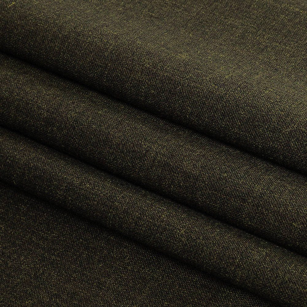 Italian Army Green Heathered Stretch Suiting Folded
