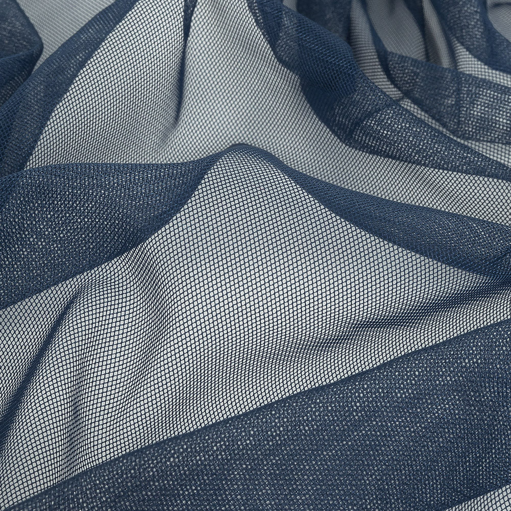 Navy Polyester Stretch Mesh Detail
