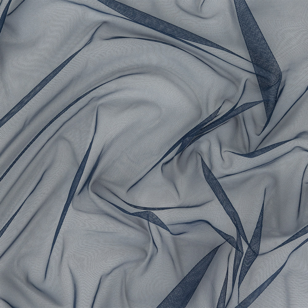 Navy Polyester Stretch Mesh