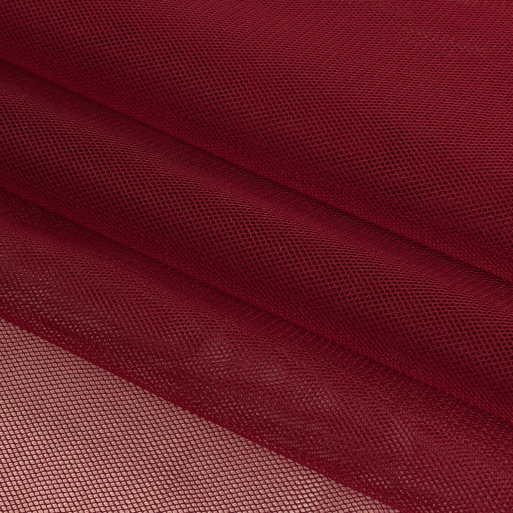 Sun Dried Tomato Polyester Stretch Mesh Folded