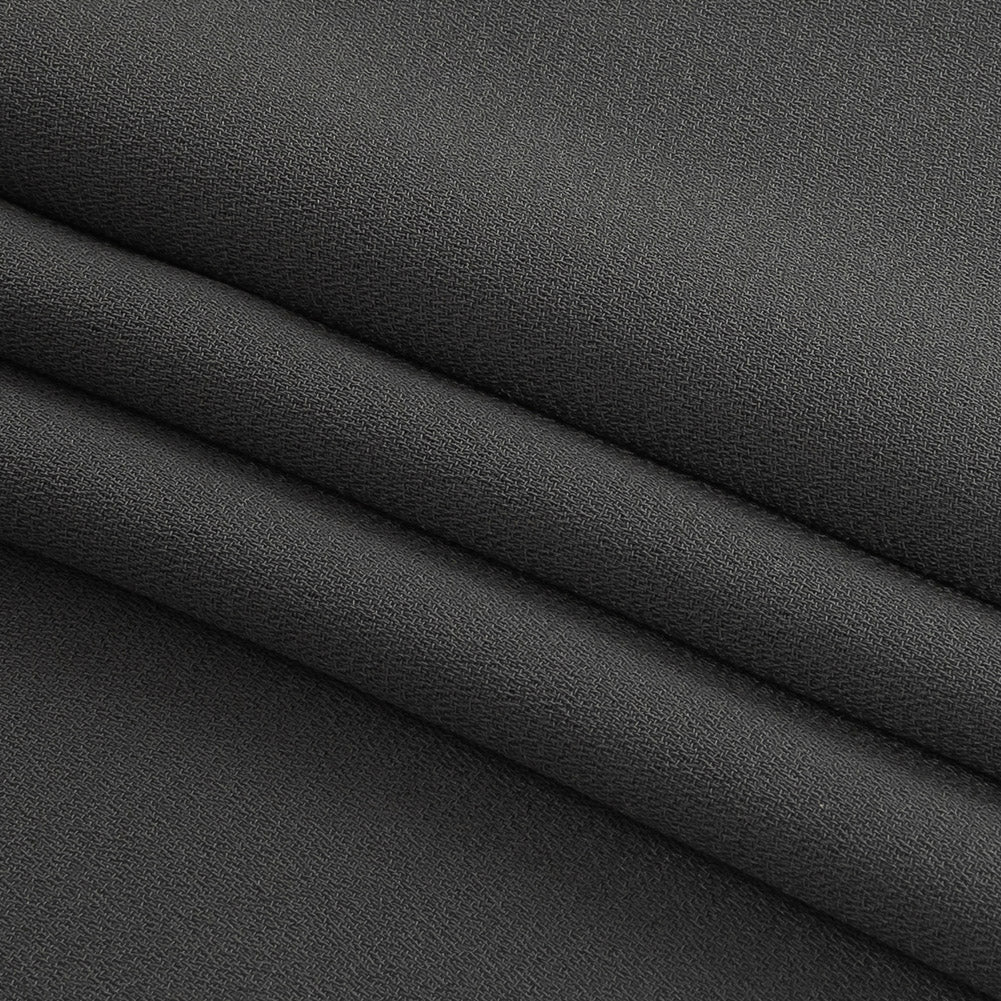 Charcoal Polyester Georgette Folded