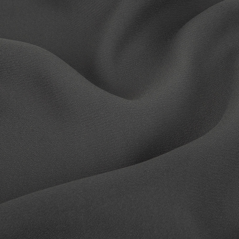 Charcoal Polyester Georgette Detail