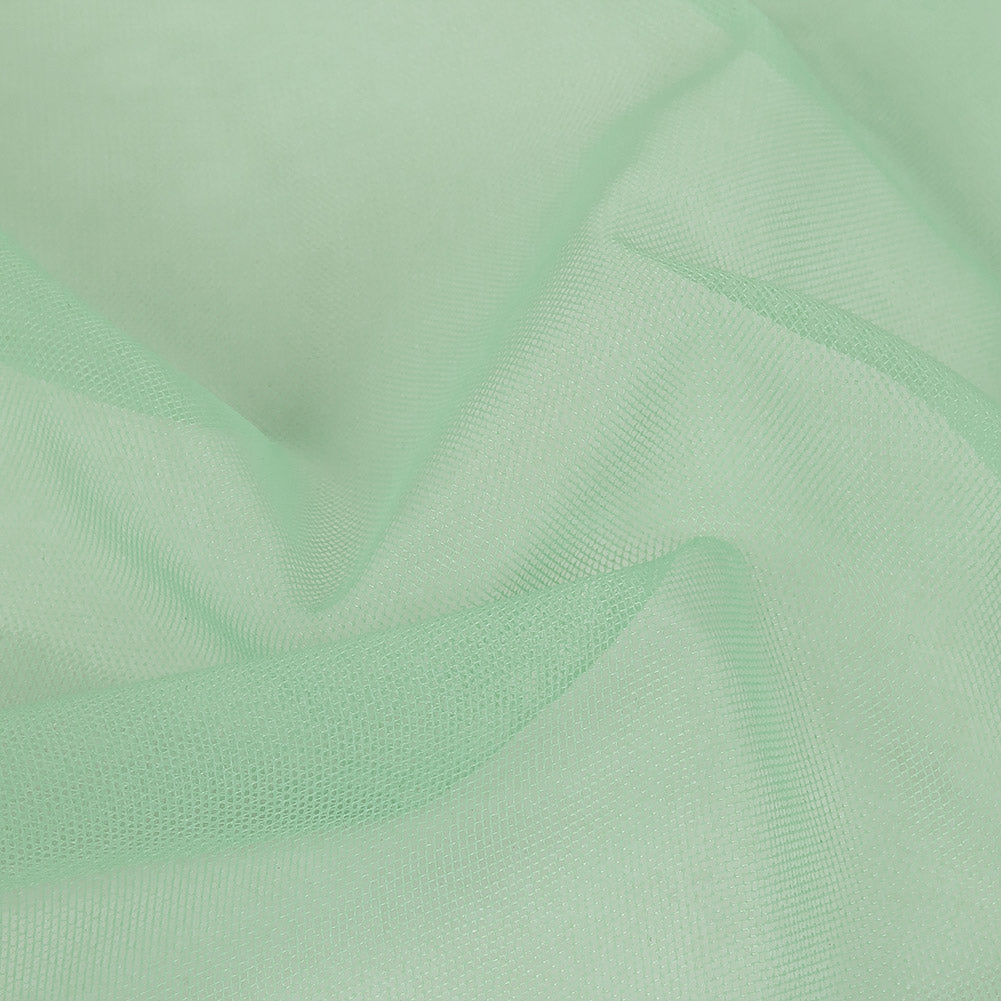 Mist Green Polyester Stretch Mesh Detail