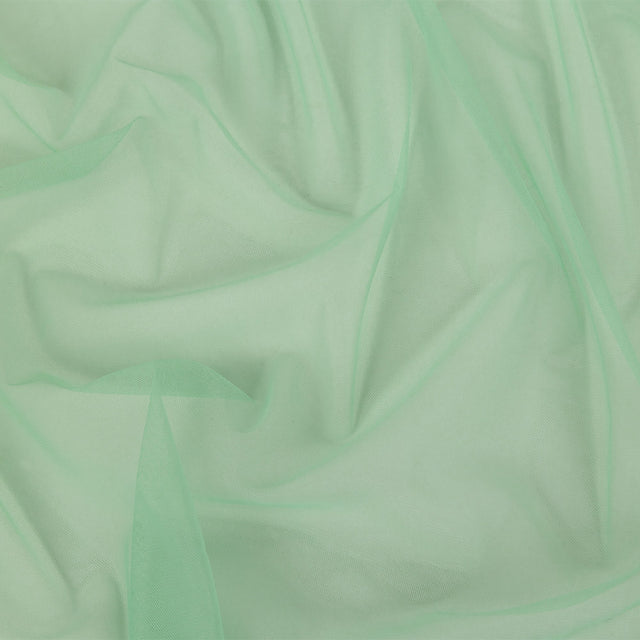 Mist Green Polyester Stretch Mesh