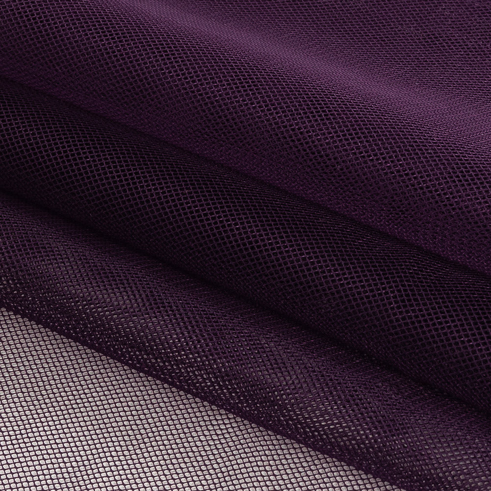 Blackberry Cordial Polyester Stretch Mesh Folded