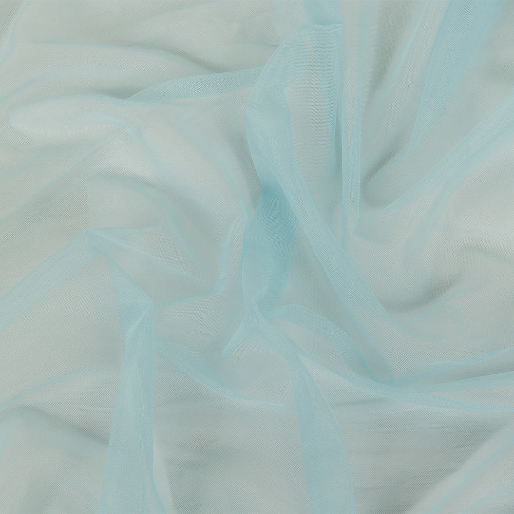 Sky Blue Polyester Stretch Mesh