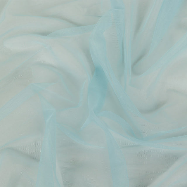 Sky Blue Polyester Stretch Mesh