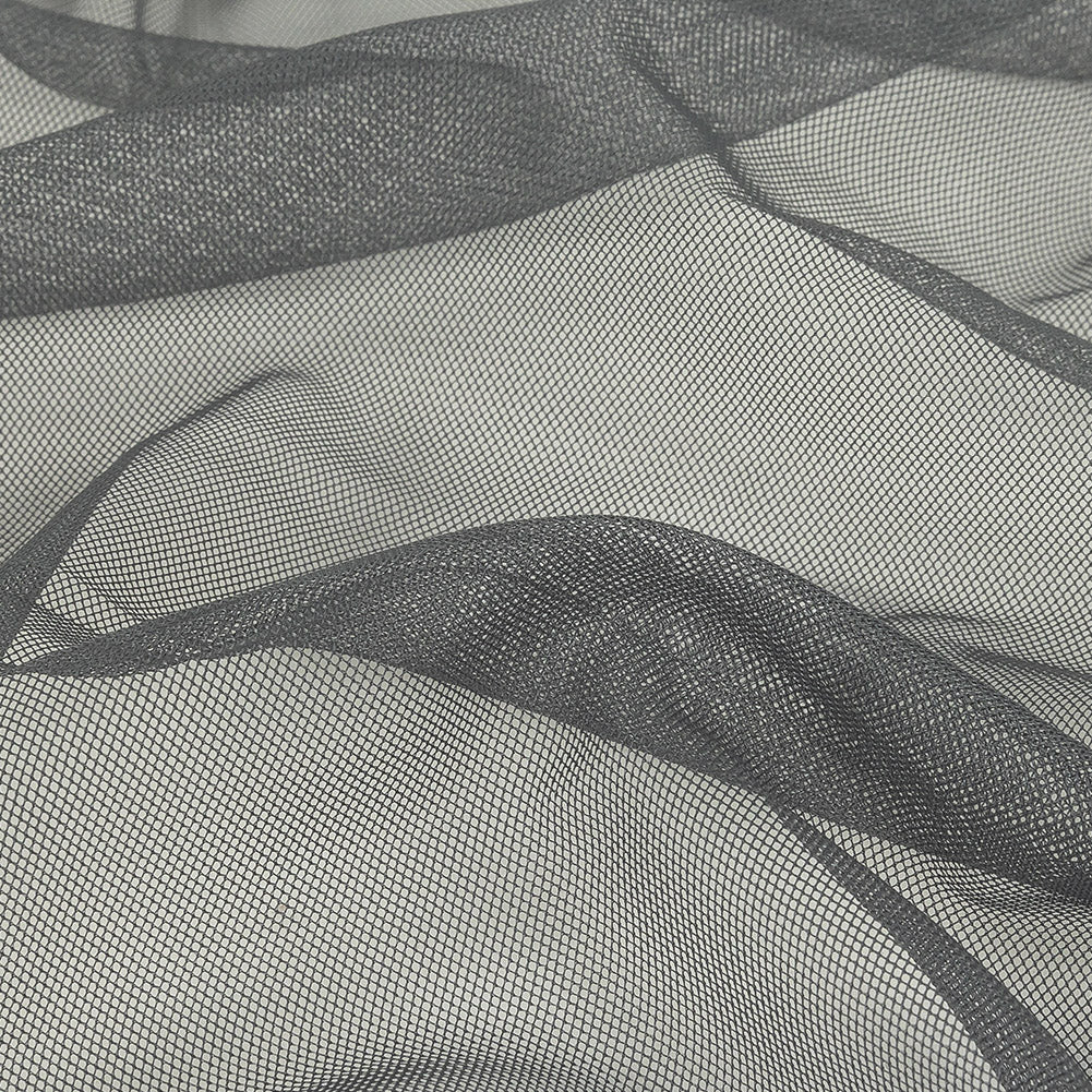 Slate Polyester Stretch Mesh Detail