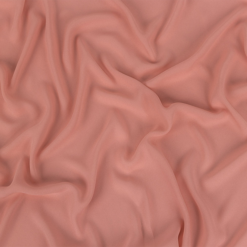 Coral Pink Polyester Georgette