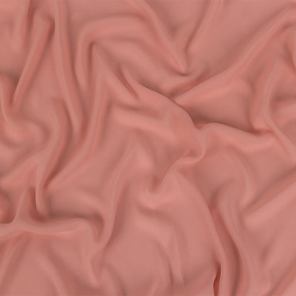 Coral Pink Polyester Georgette