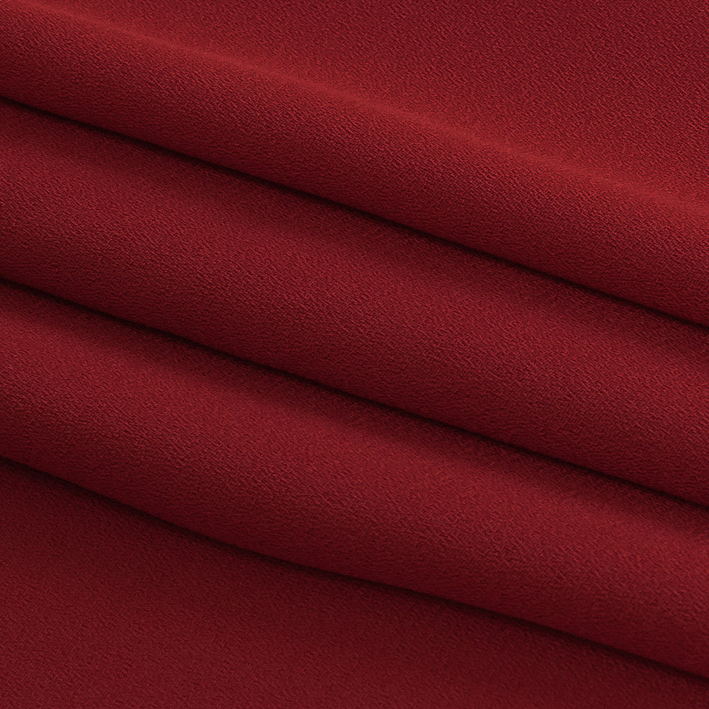 Rhythmic Red Polyester Georgette Folded