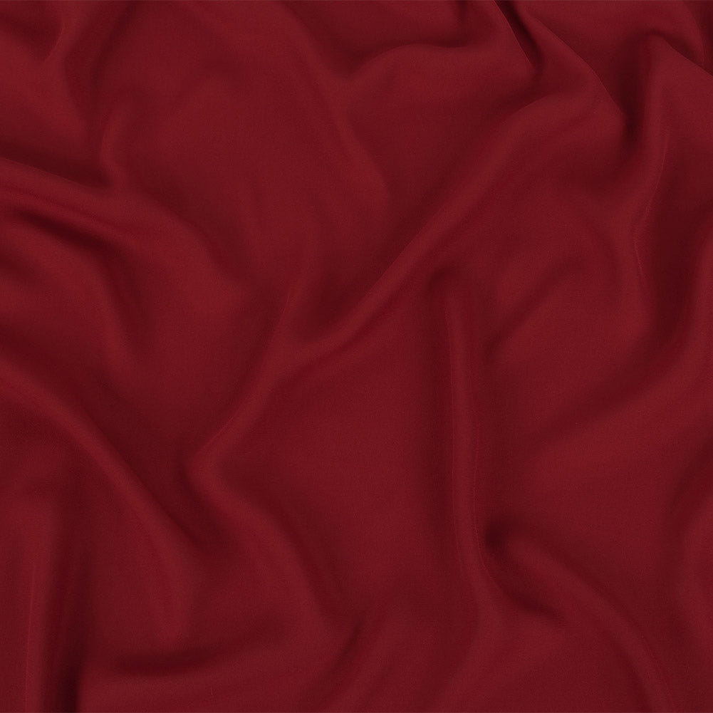 Rhythmic Red Polyester Georgette